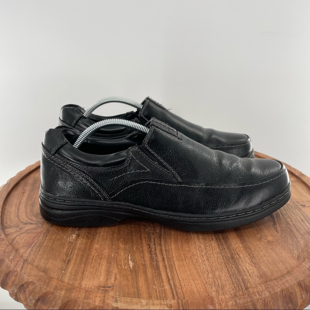 Croft & Barrow Black Slip On Casual Dress Shoes Mens 10.5 Edward